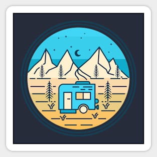 Hiking Mountain Sticker